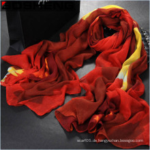 Mode Schöne Frauen Rot gedruckt lange Baumwolle Schal